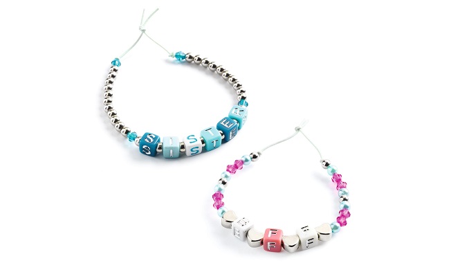 Zestaw do tworzenia biżuterii Djeco - Srebrne literki